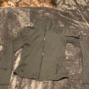 fitted zip up sweater